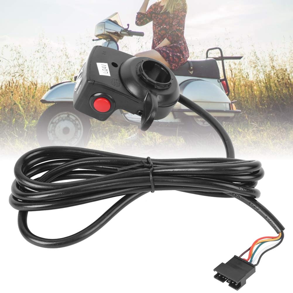 Shanrya 24V Lightweight Plastic Thumb Throttle Handle for Electric Scooters & Bikes - Perfect for Commuting, Off-Roading & E-Bike Modifications