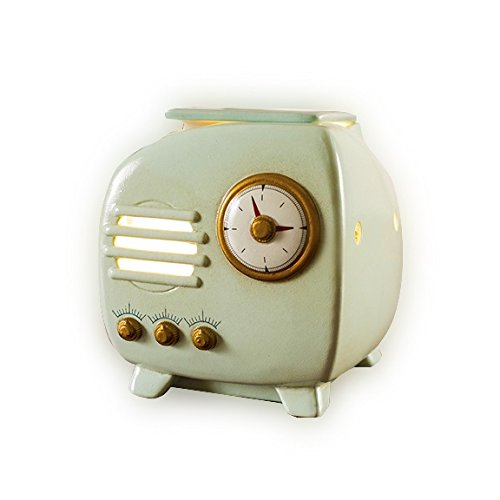 Vintage Radio Wax Warmer for Scented Wax Melts & Fragrance Cubes - Retro Style Candle Wax Melter with Warm LED Light - Perfect for Home, Office, and Spa Aromatherapy