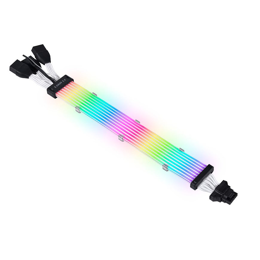 Lian Li Strimer Plus V2 12VHPWR to Triple 8-Pin RGB LED Power Extension Cable - Customizable Lighting for PC Gaming Rigs & Workstations