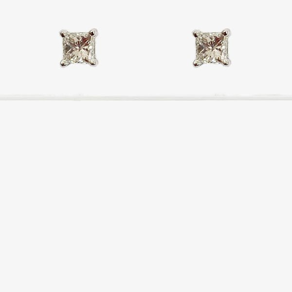 14K White Gold Diamond Stud Earrings for Women - Elegant & Timeless Jewelry for Weddings, Anniversaries & Special Occasions
