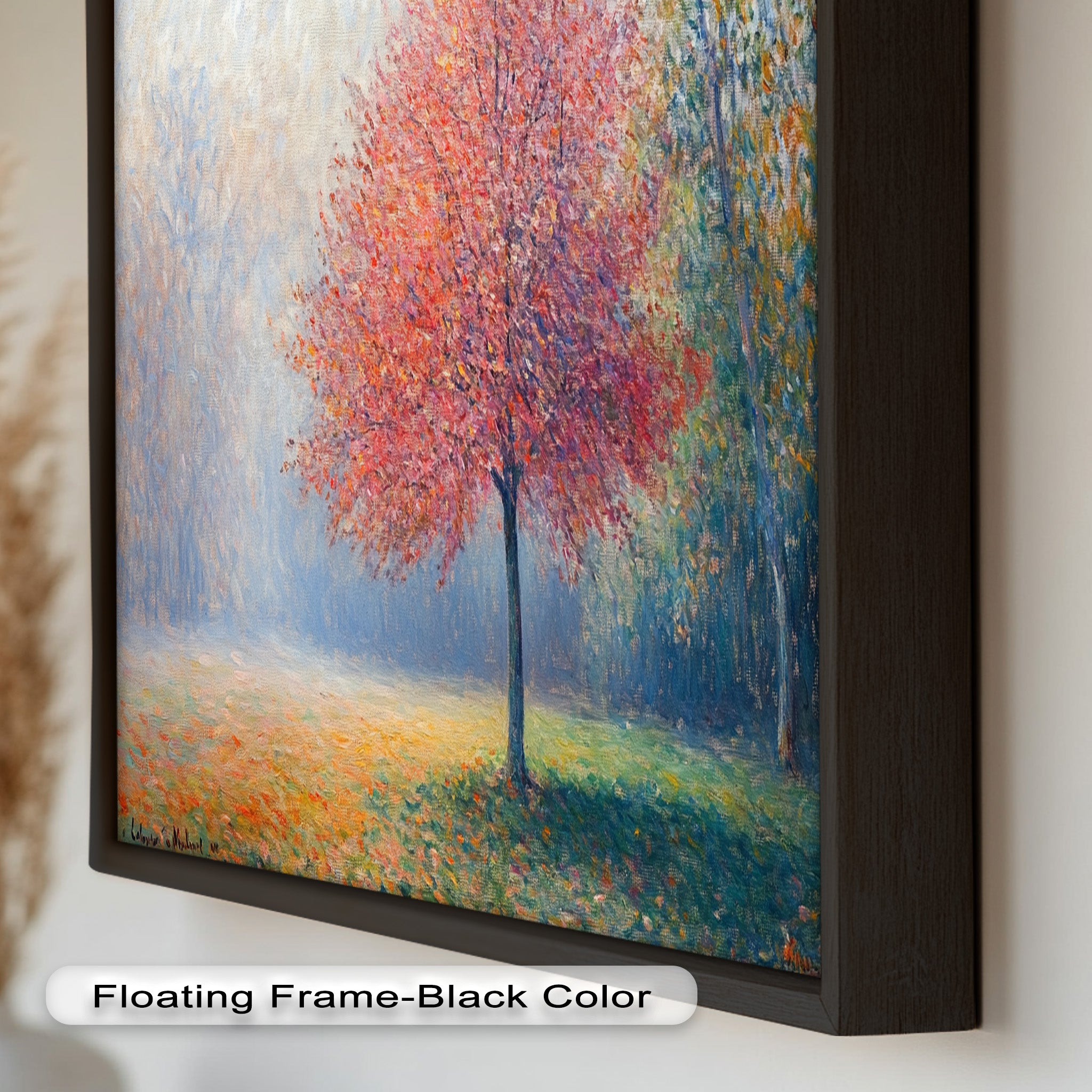Autumn Radiance Impressionist Oil Painting - Handmade Landscape Artwork for Home Decor, Office Wall, Living Room & Gift
