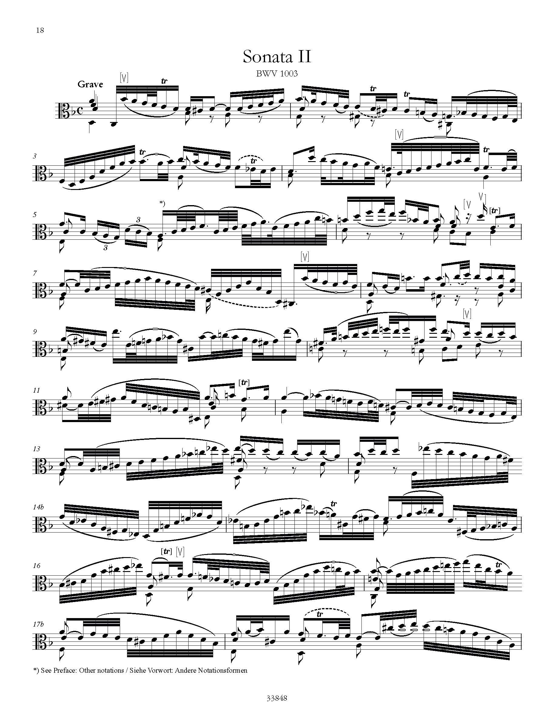 Bach Sonatas and Partitas for Viola Solo BWV 1001-1006 - Peters Edition | Classical Sheet Music for Viola Practice & Performances