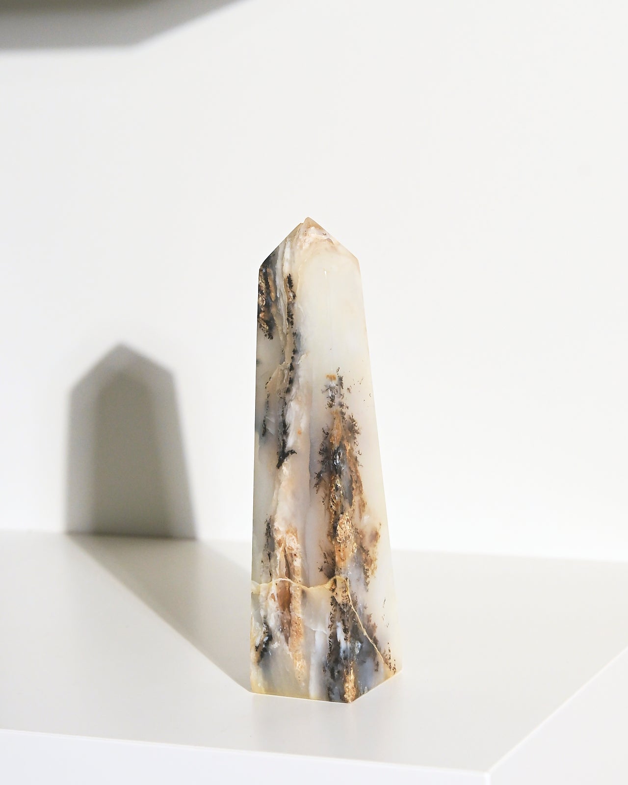 Peruvian Blue Opal Crystal Tower - 4.5 Inch Healing Stone for Meditation, Reiki & Home Decor