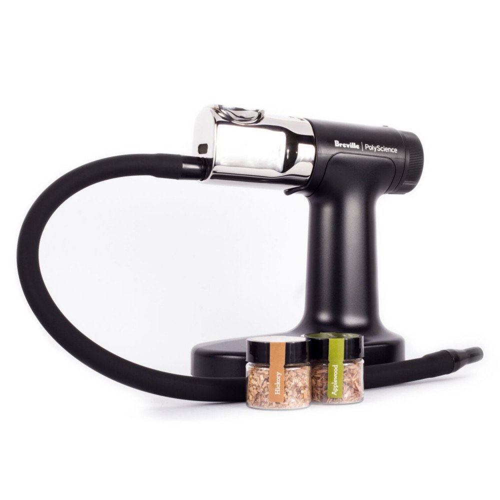 PolyScience The Smoking Gun Pro Set with Glass Cloche & Woodchip Set - Premium Cold Smoke Infuser for Cocktails, Meats & Cheese | Home Bar & Gourmet Cooking Accessory