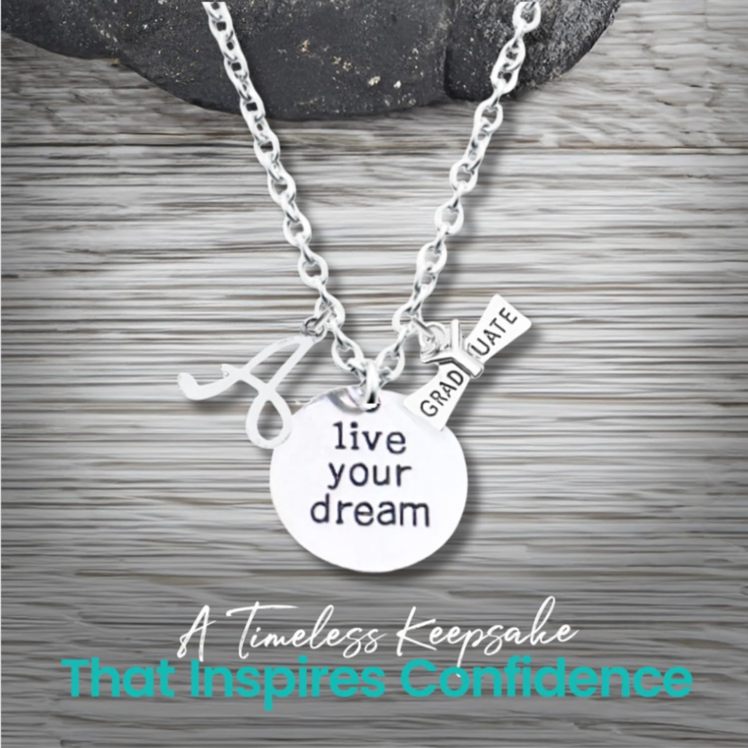 Personalized 2025 Graduation Charm Necklace - Infinity Collection | Live Your Dream Jewelry | Unique Graduation Gift for Girls & Graduates | Class of 2025 Keepsake | Perfect for High School & College Graduation Ceremonies, Senior Year Celebrations & Graduation Party Favors