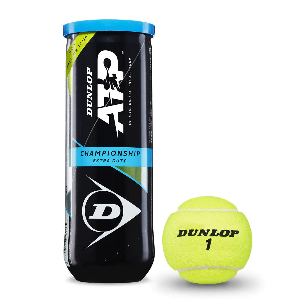 Dunlop ATP Championship Extra Duty Tennis Balls - Premium Performance for Hard Courts, Tournaments & Competitive Play