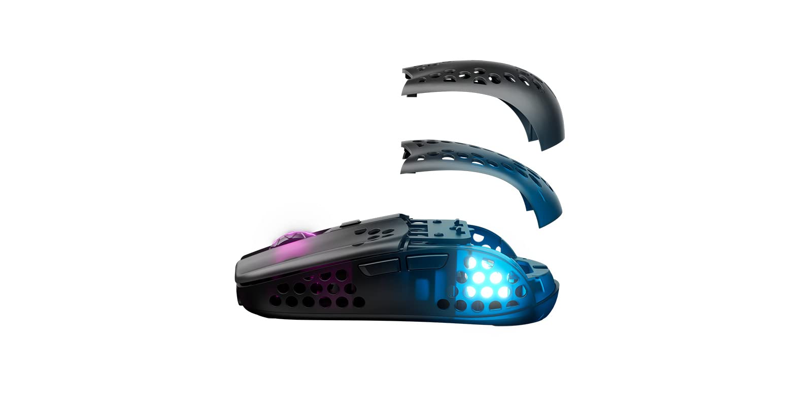 Xtrfy MZ1 Wireless Gaming Mouse - Adjustable Lightweight Ergonomic Design by Rocket Jump Ninja | Perfect for FPS, MOBA & Esports Gaming | Black Color