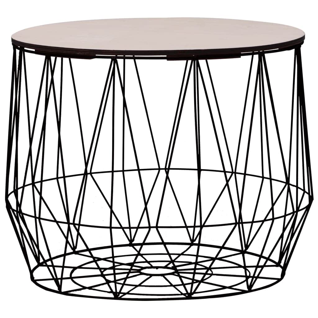 SKM Modern Coffee Table Set of 2 - Black End Tables for Living Room | Perfect for Small Spaces, Apartments & Home Decor
