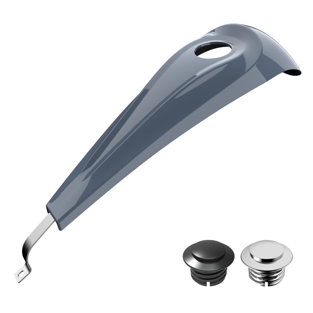US Stock Moto Onfire Smooth Dash Fuel Panel & Low-Profile Tank Console with Chrome Gas Cap - Compatible with 2008-2020 Harley Touring Street Glide Road Glide (Gunship Gray) - Perfect for Motorcycle Customization & Long-Distance Riding
