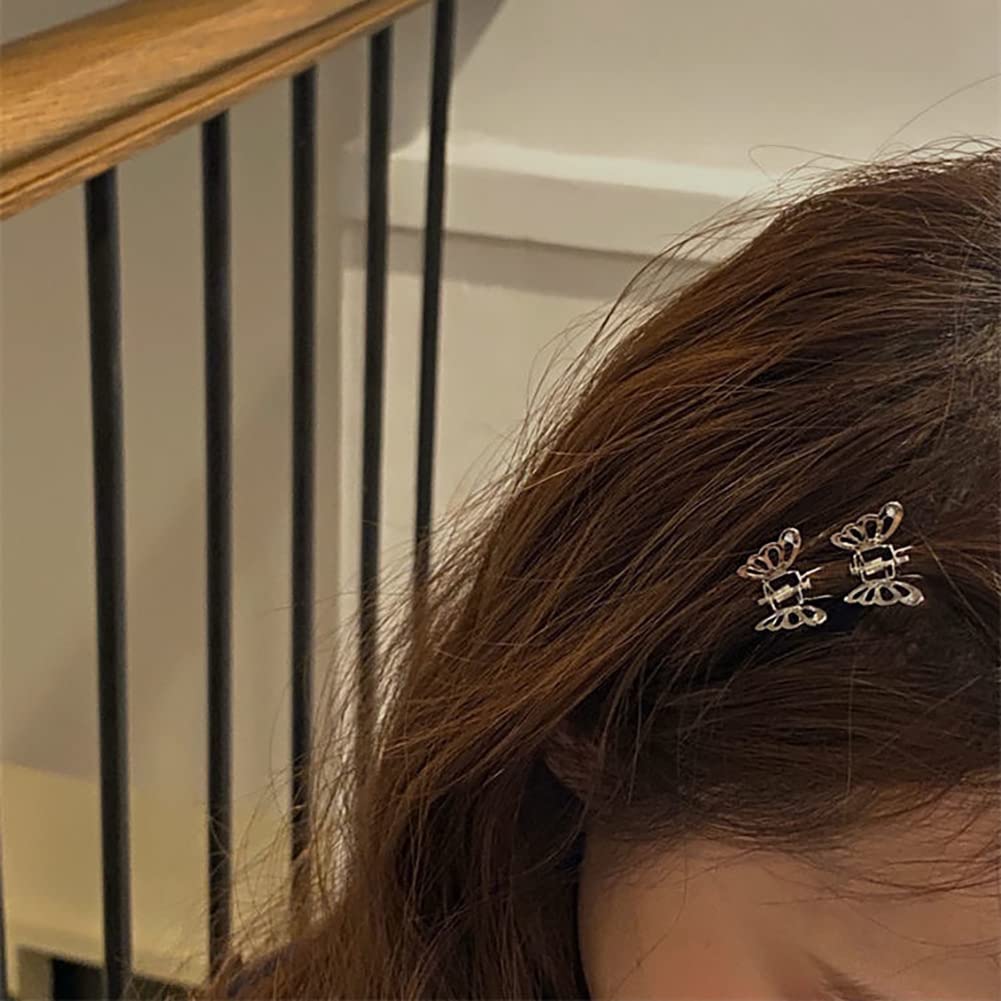 DonLeeving 100 Pcs Mini Butterfly Hair Clips - Small Metal Hair Claws for Women & Girls (Gold, Silver, Gun Black, Rose Gold) | Perfect for School, Work, Parties & Everyday Hairstyles