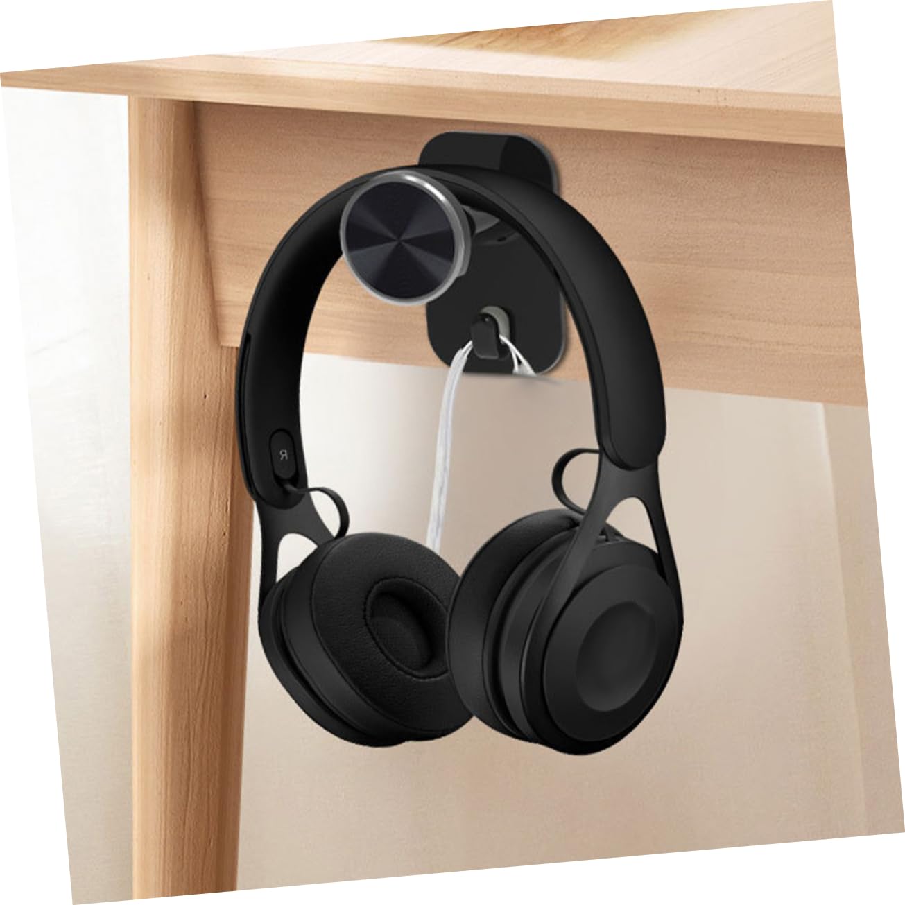 Universal Headphone Hanger Stand - Wall Mounted Headset Holder with Sturdy Design & Easy Assembly (Black) - Perfect for Home Office, Gaming Setup & Studio Organization