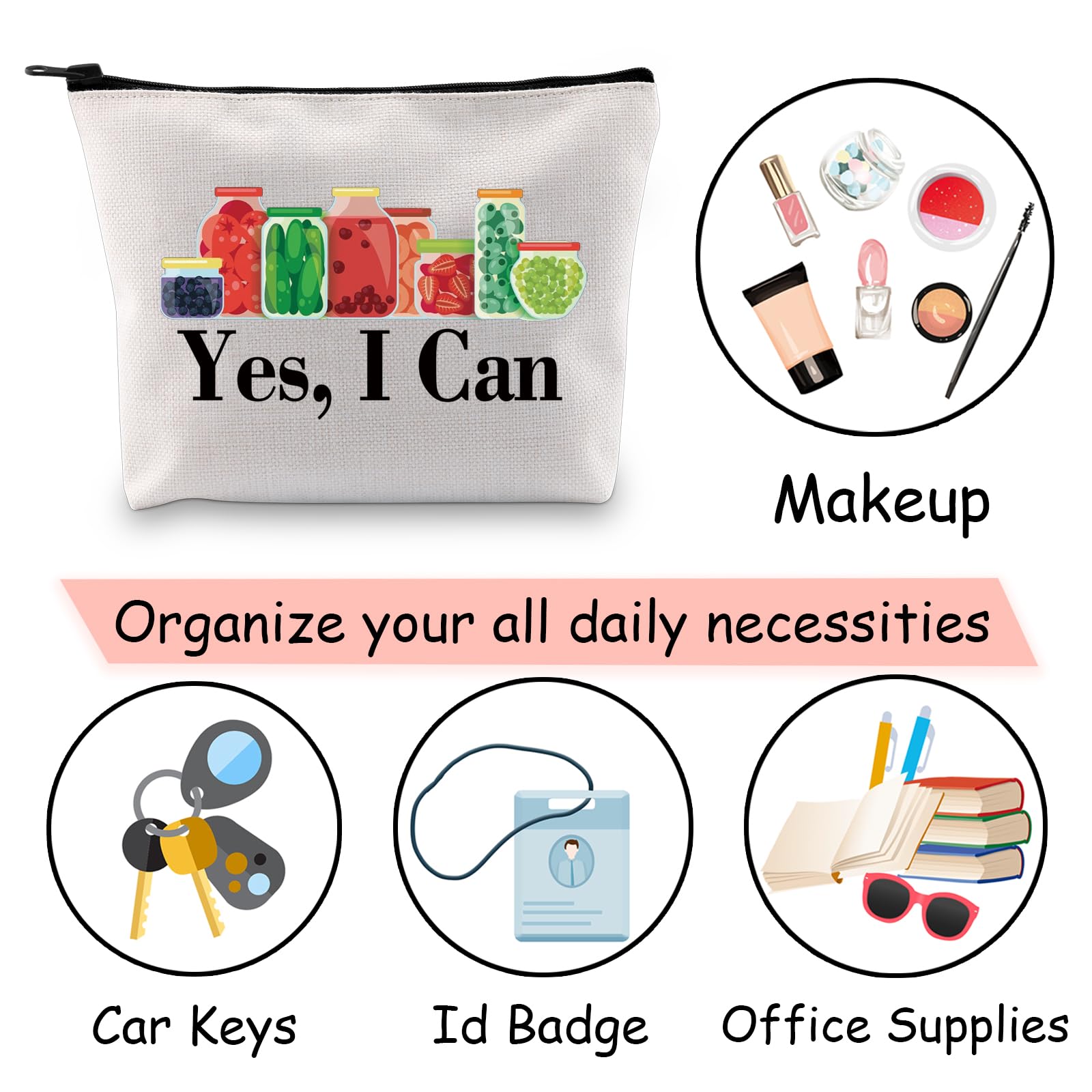 JXGZSO Funny 'Yes I Can' Food Storage Jars - Airtight Canning Containers for Kitchen, Pantry & Gifts - Perfect for Preserves, Pickles & Dry Food Organization