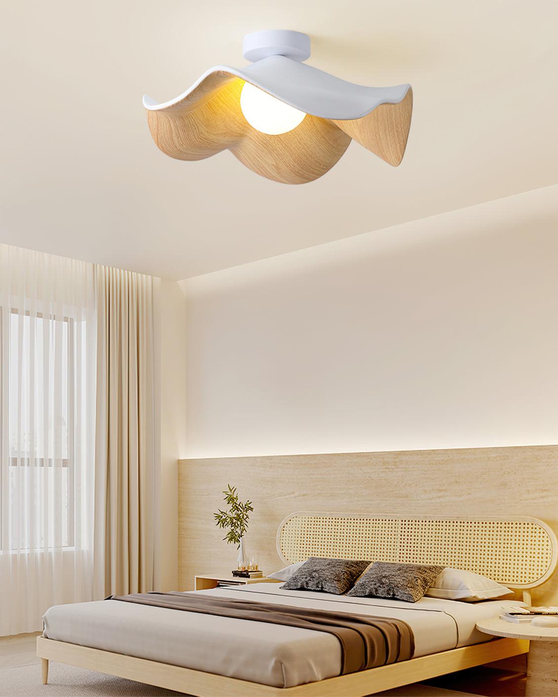 Modern Lotus Leaf Ceiling Light Fixture - Elegant Nature-Inspired Pendant Lamp for Living Room, Bedroom & Dining Room Decor - Perfect for Boho, Zen & Tropical Home Styles
