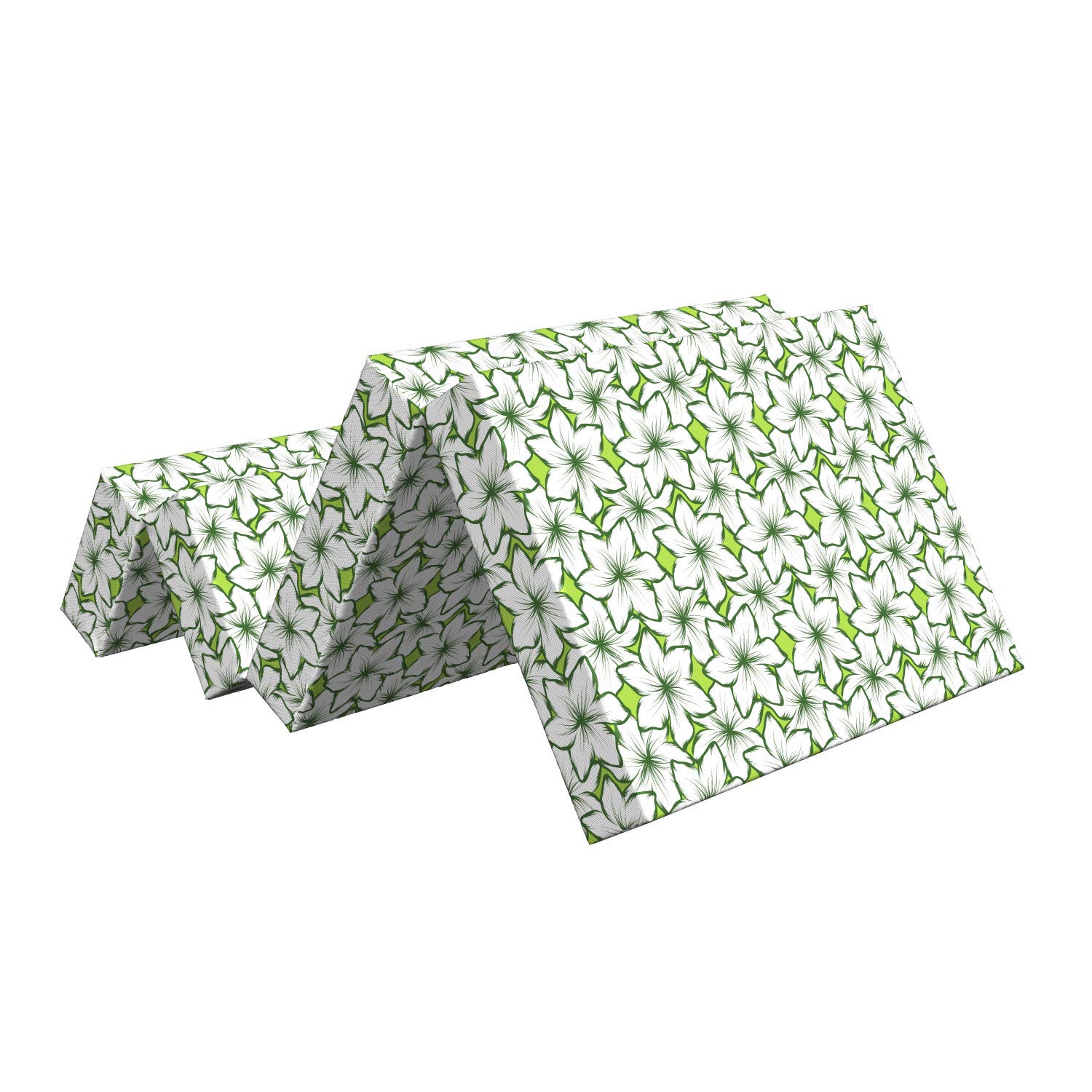 Ambesonne Floral Foldable Mattress - Nature Outline Flower Petals Design, 74.8