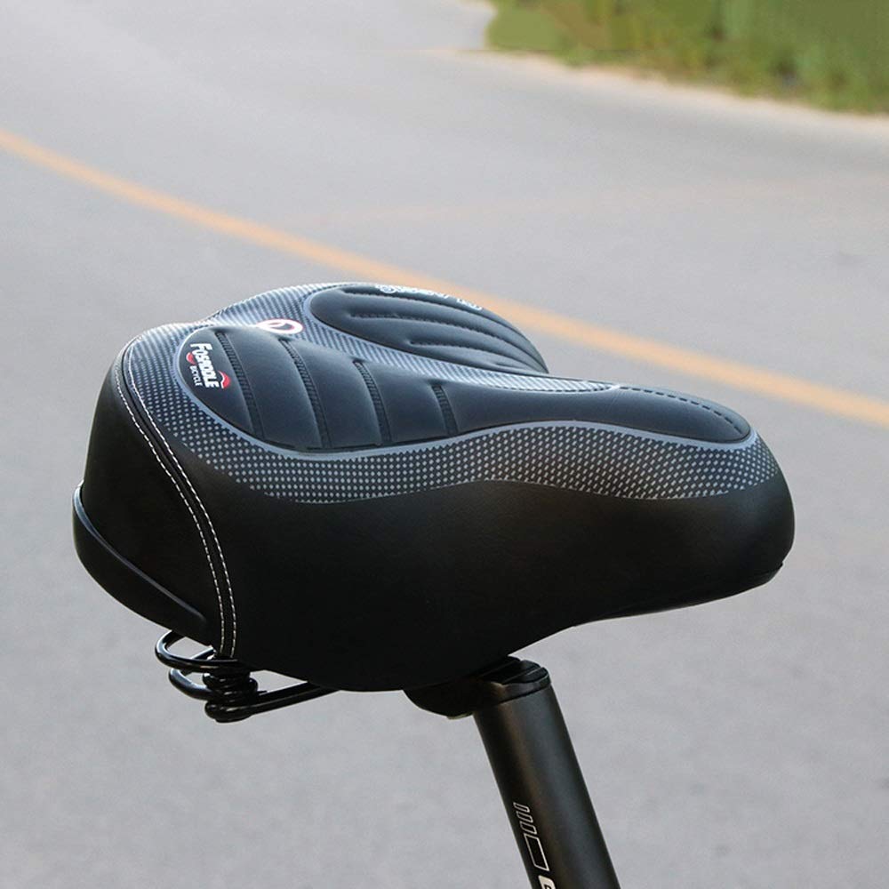 **Wide Soft Bike Seat Cushion – Shockproof Comfort Saddle for MTB, Road, Folding & Exercise Bikes – Extra Padding for Long Rides & Commuting**