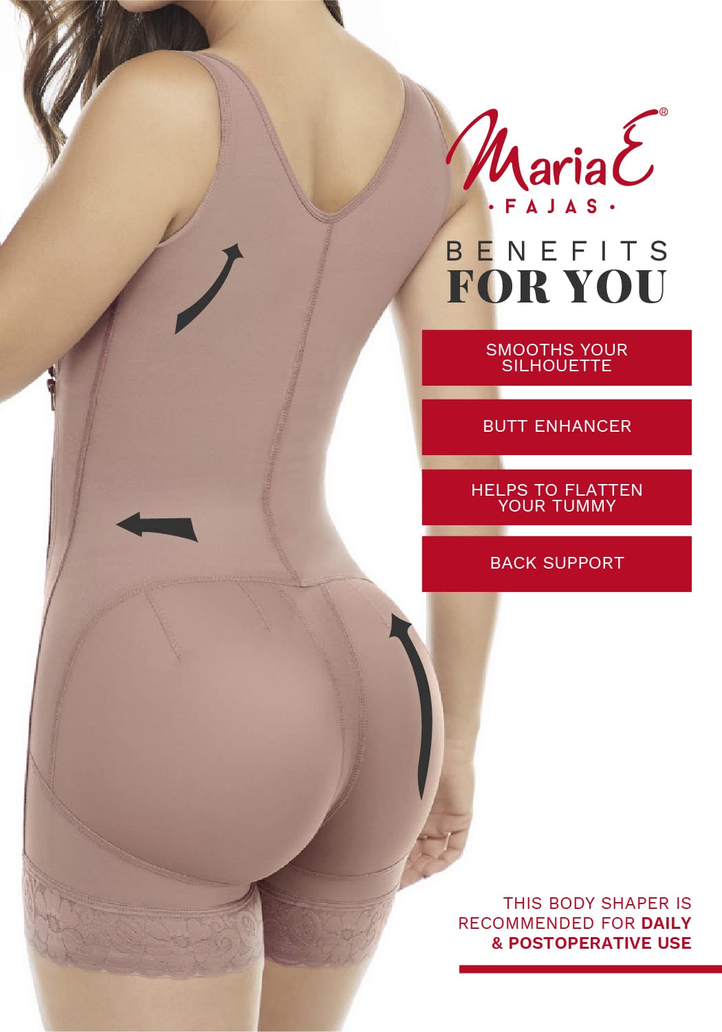 MARIAE Midthigh Open Bust Slimmer Shapewear | Colombian Body Shaper Fajas for Women | Perfect for Tummy Control & Waist Training Under Dresses