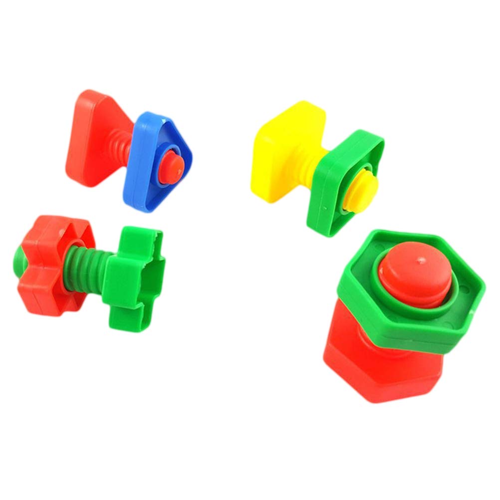 4Pcs Screw-Shaped Plastic Bird Chewing Toys - Large & Medium Parrot Cage Bite Toys for IQ Training & Enrichment | Durable Educational Pet Gift for Macaws, Cockatoos & African Greys | Perfect for Playtime & Mental Stimulation
