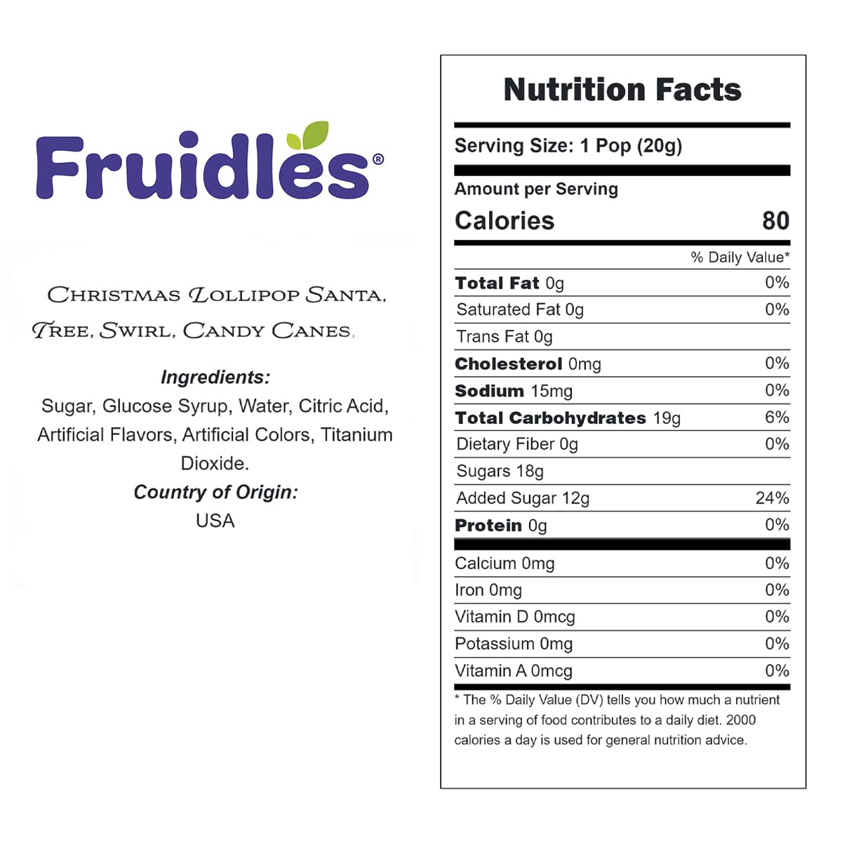 Fruidles Christmas Lollipop Assortment - Santa, Tree, Swirl & Candy Canes (5lb Bulk) | Mixed Fruit Flavors | Individually Wrapped | Perfect for Holiday Parties, Stocking Stuffers & Gift Baskets