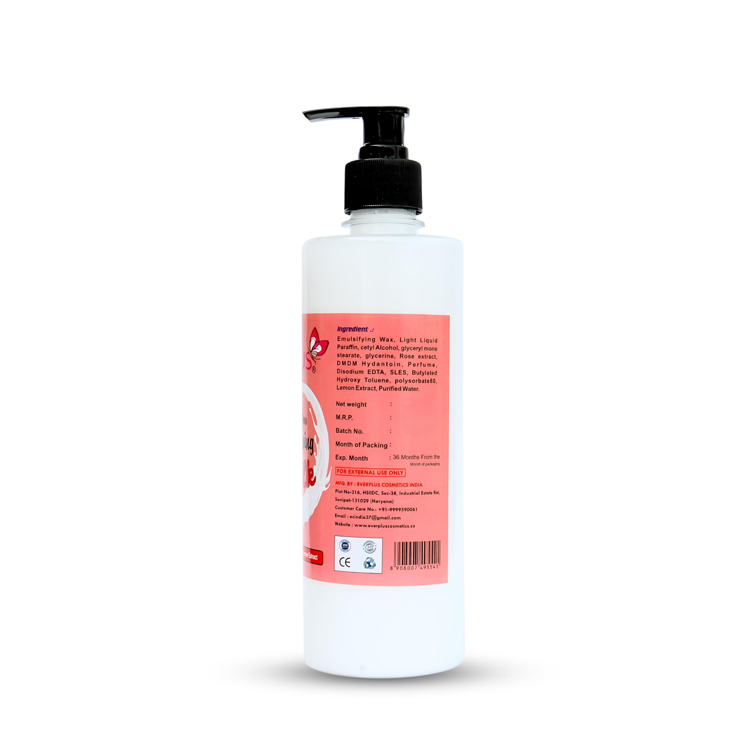 Primus Rose Cleansing Milk with Rose & Lemon Extracts | Ultra Clean & Refreshing Facial Cleanser | Gentle Makeup Remover for All Skin Types | 500ml | Perfect for Daily Skincare & Post-Makeup Cleansing