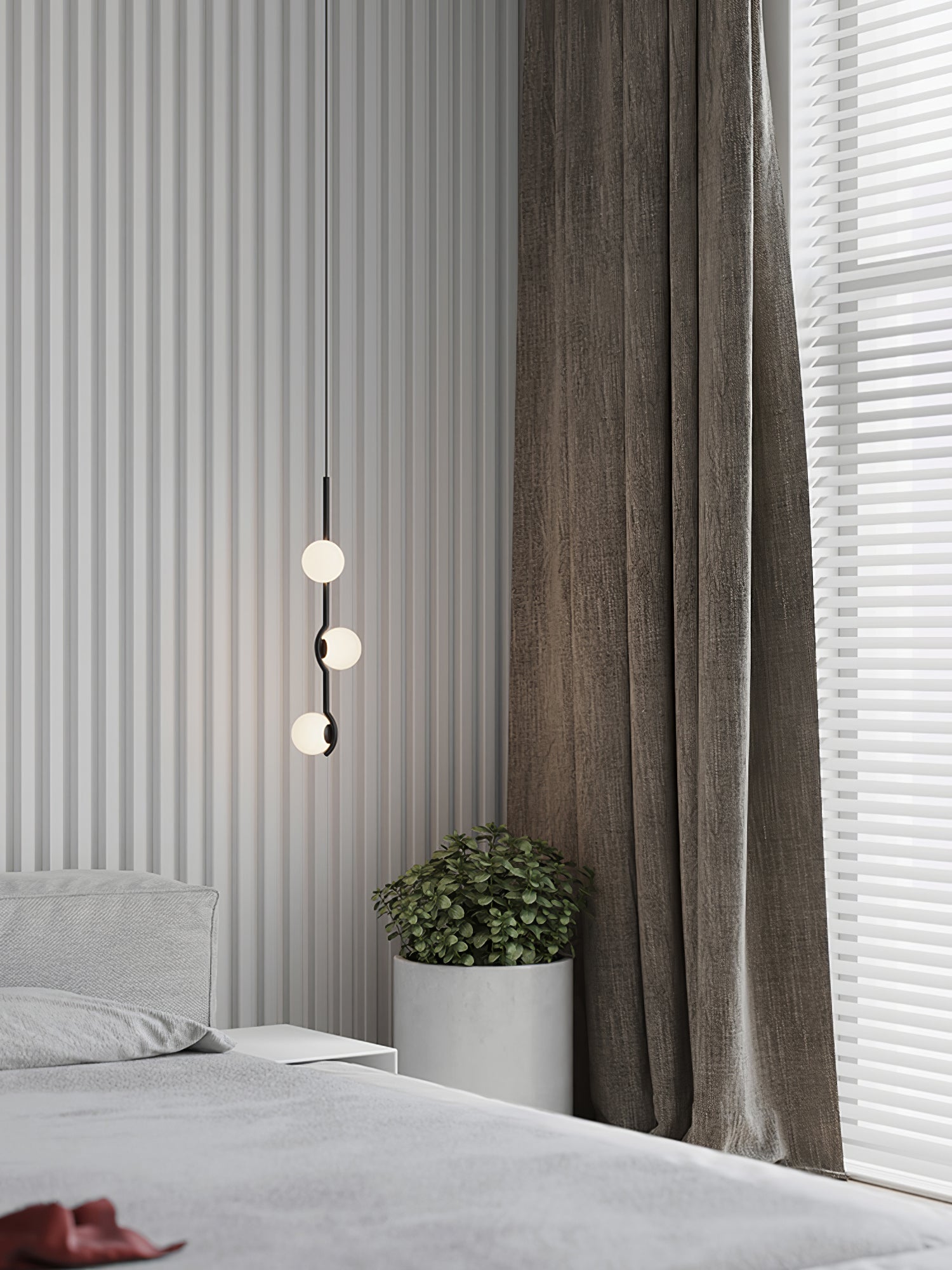 Baer Pendant Light - Modern Hanging Ceiling Lamp for Kitchen Island, Dining Room & Bedroom - Dimmable LED Chandelier Lighting Fixture with Adjustable Height
