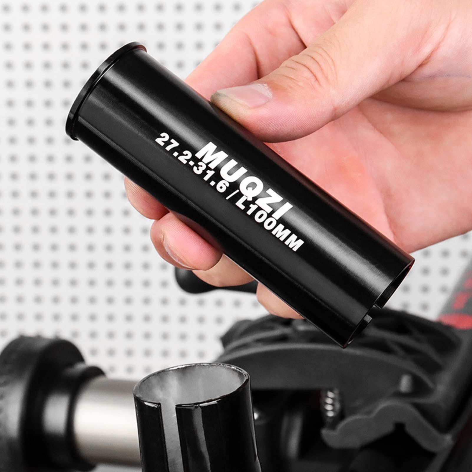 100mm Bike Seat Post Shim Adapter 27.2mm to 28.6mm 30mm 30.4mm 30.8mm 30.9mm 31.6mm 33.9mm - Aluminum Alloy Bicycle Seatpost Tube Converter for MTB, Mountain, City & Road Bikes - Perfect for Adjusting Seat Height & Compatibility
