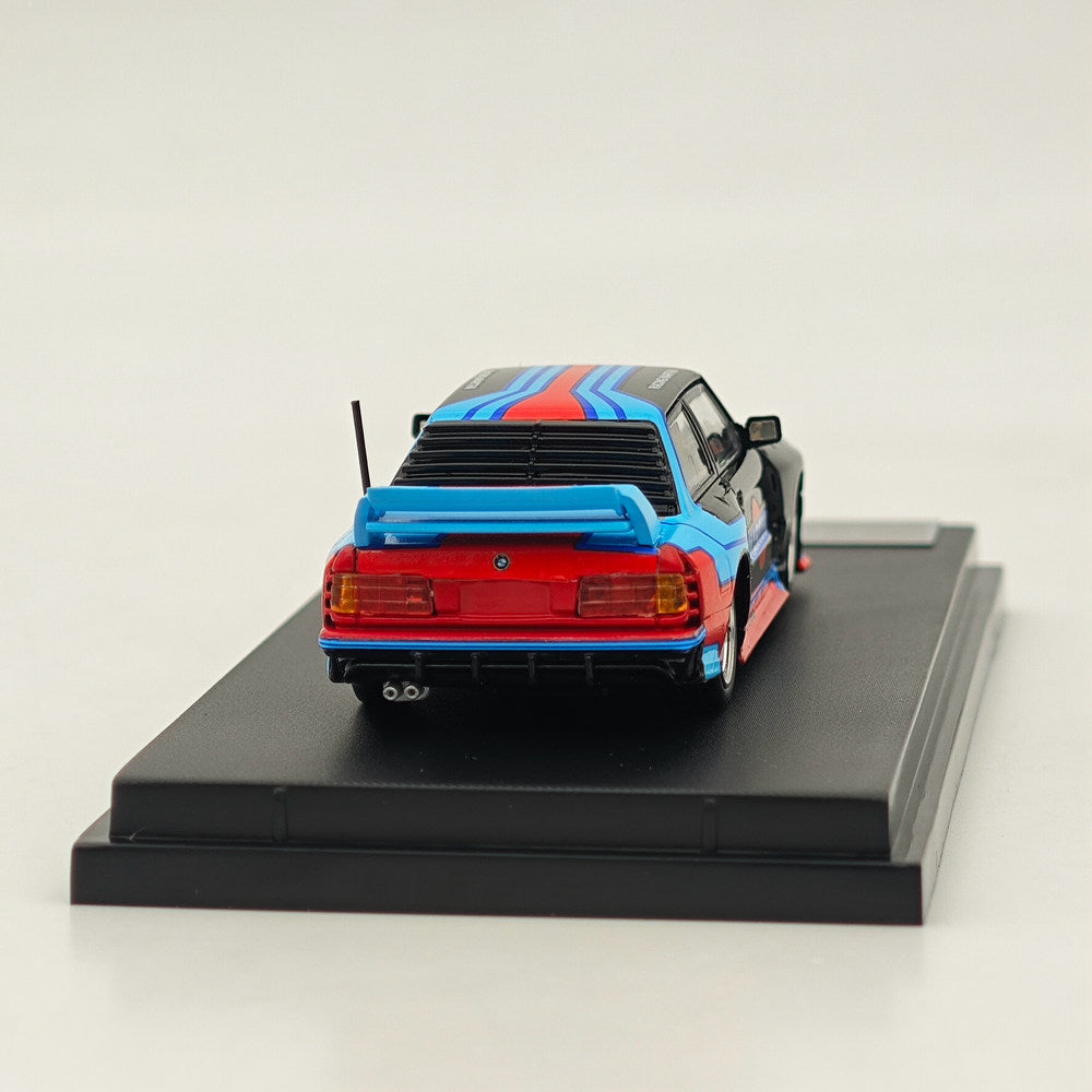 1/64 Scale Street Weapon SW BMW LTO E30 M3 Martini Black Diecast Model Car - Collectible Miniature Vehicle for Display, Racing Enthusiasts & Car Lovers