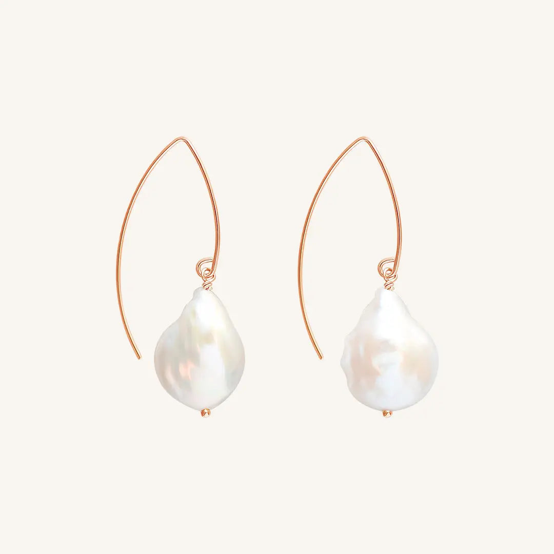 Exquisite Keshi Pearl Earrings for Women – Natural Cultured Pearls, Hypoallergenic, Elegant Jewelry Gift for Wedding, Party & Everyday Wear