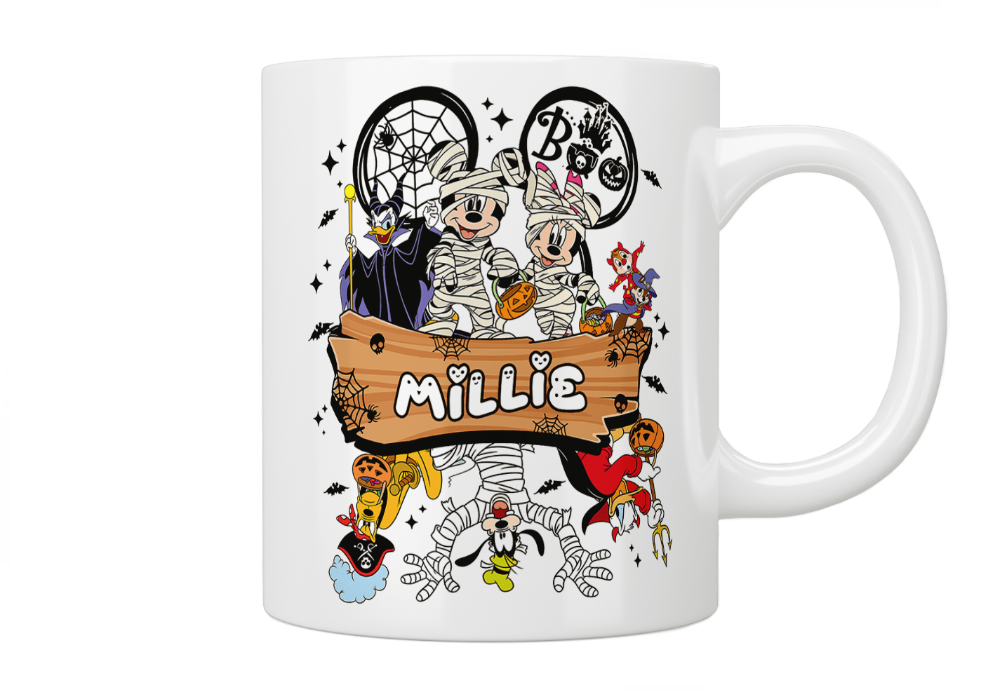 Personalized Mickey Mouse and Friends Halloween Coffee Mug - Cute Disney Gift for Kids & Adults, Perfect for Trick or Treat, Halloween Party, and Holiday Gifts