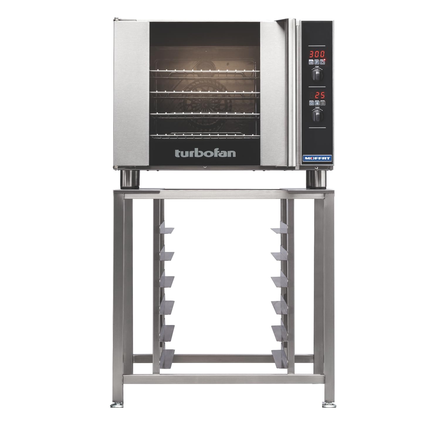 Moffat E31D4/SK2731U Commercial Stainless Steel Convection Oven - Electric Half Size 1 Deck 208V/60/1-Phase for Restaurants, Bakeries & Catering Businesses - Perfect for Baking, Roasting & Reheating Food