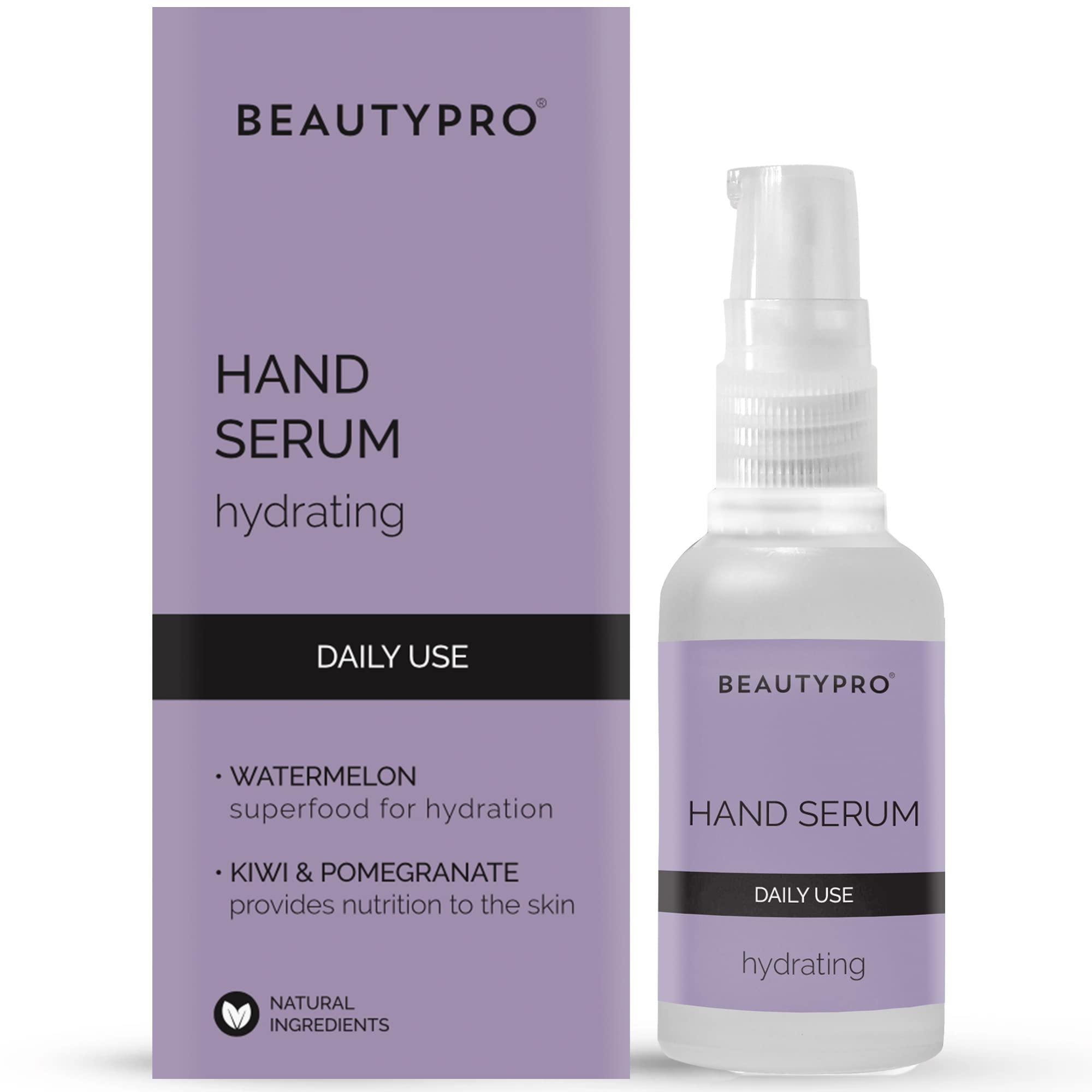 BEAUTYPRO Anti-Aging Hand Serum - 100% Natural Vegan Moisturizing Cream for Dry, Cracked Hands - Hydrating Plant-Based Skincare Lotion - Multi Award Winning Brand (30ml) - Perfect for Daily Use, Night Care & Winter Hand Protection