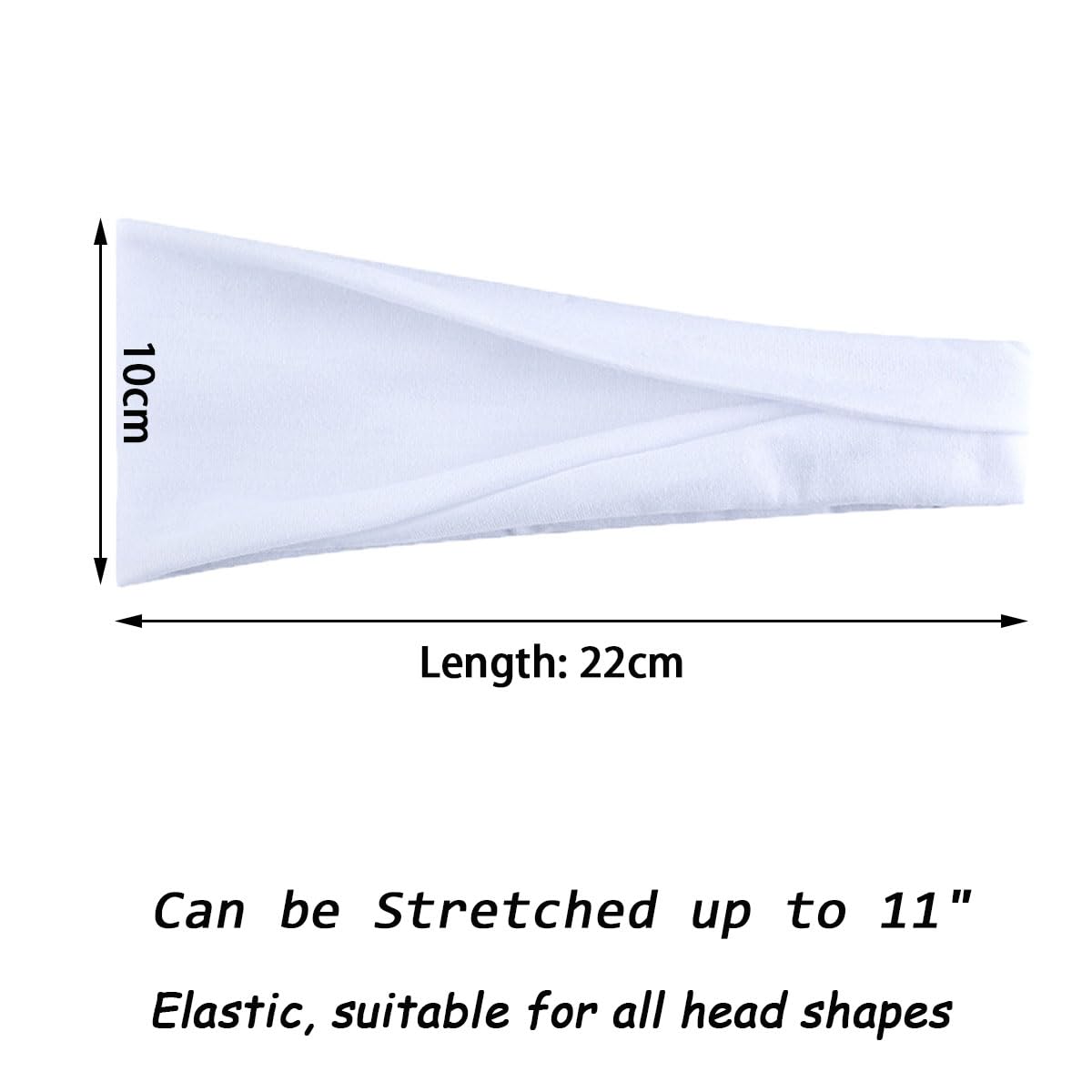 3 Pack Wide Sports Headbands for Women - Stretchy Yoga Headbands, Non-Slip Sweat Wicking Hair Bands - Perfect for Running, Workouts, Tennis & Gym