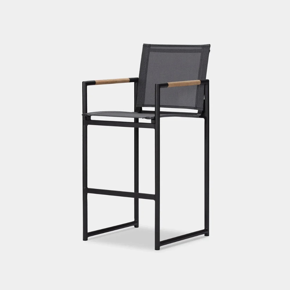 Lightweight Aluminum Outdoor Counter Stool - Rust-Resistant & Weatherproof Bar Stool for Patio, Deck, Poolside & Backyard Dining