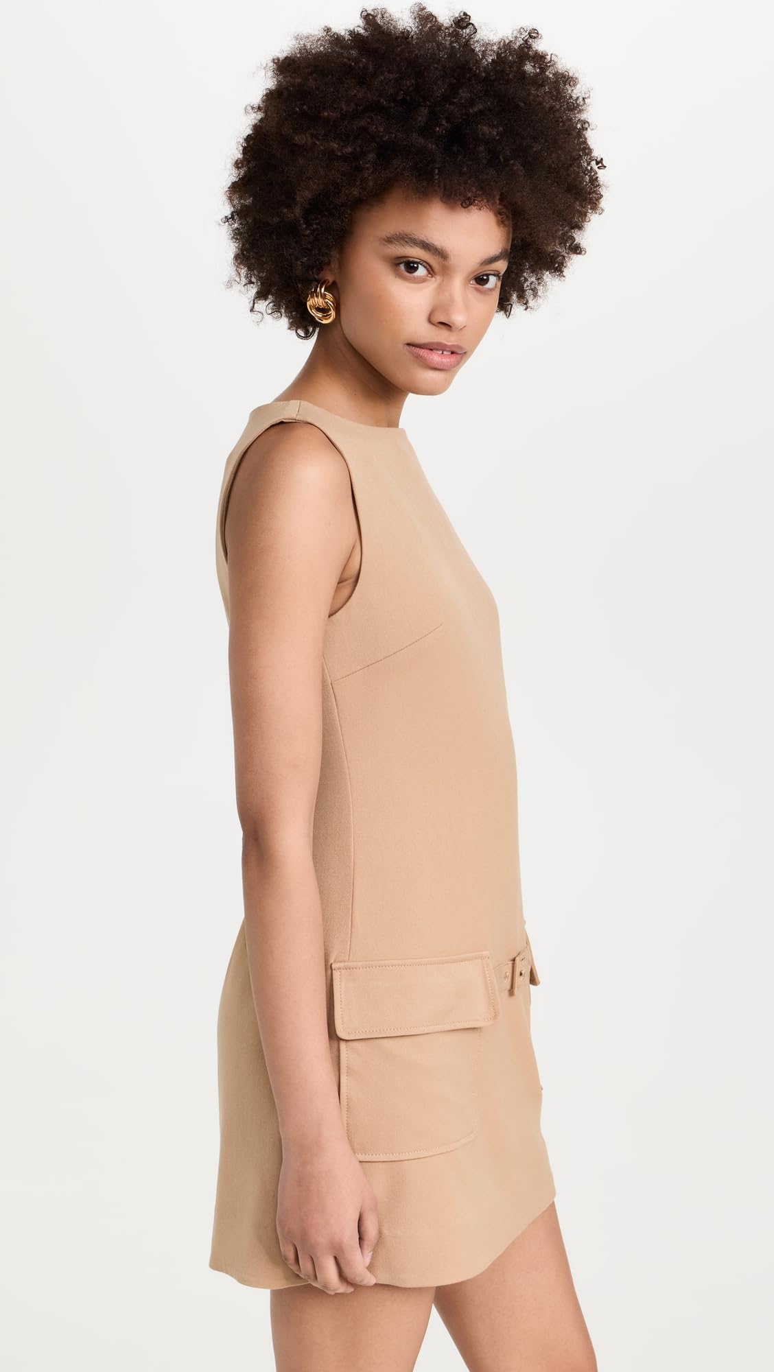 STAUD Women's Sheila Dress - Flowy Midi Dress with Puff Sleeves & Square Neckline | Perfect for Summer Weddings, Brunch & Date Nights