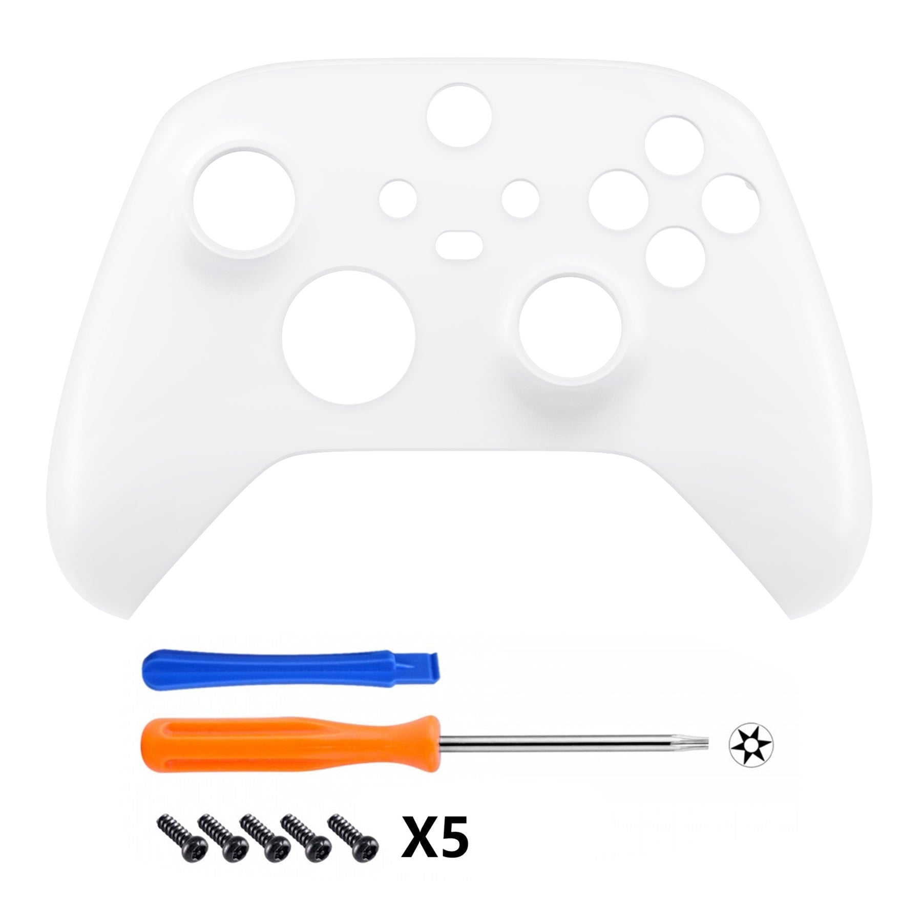 eXtremeRate White Replacement Front Housing Shell for Xbox Series X & S Controller - Durable Custom Cover for Gaming & Streaming Accessories
