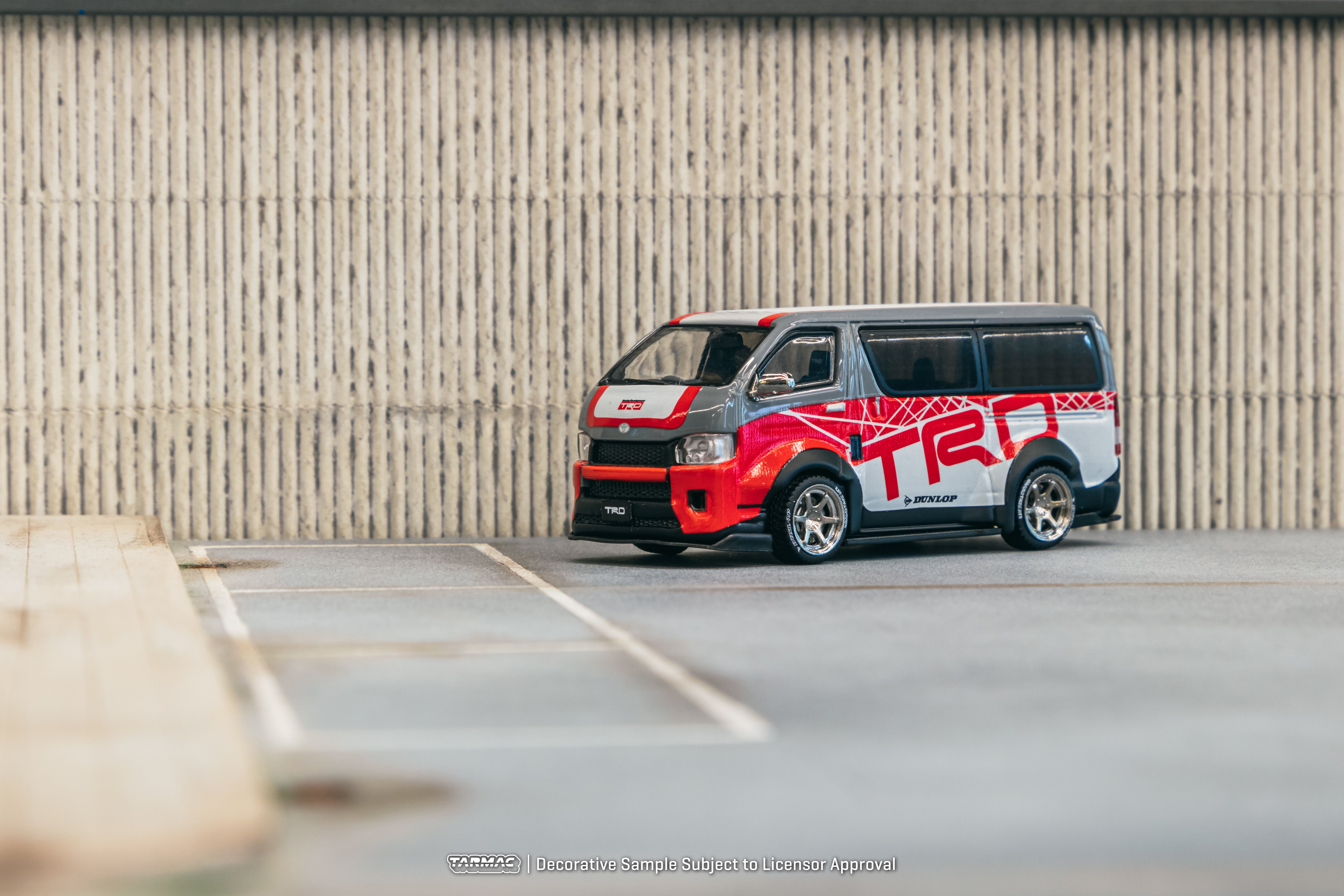Tarmac Works 1/64 Scale Toyota Hiace Widebody TRD Diecast Model Car - Hobby64 Collectible for Display & Racing Scenes