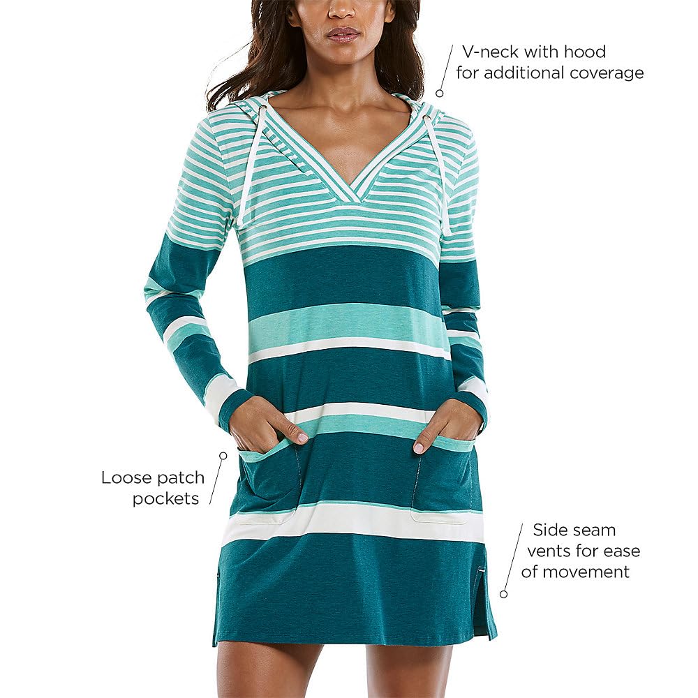 Coolibar UPF 50+ Women's Sun Protective Catalina Beach Cover-Up Dress - Lightweight Swim Coverup for Pool, Beach & Vacation Wear