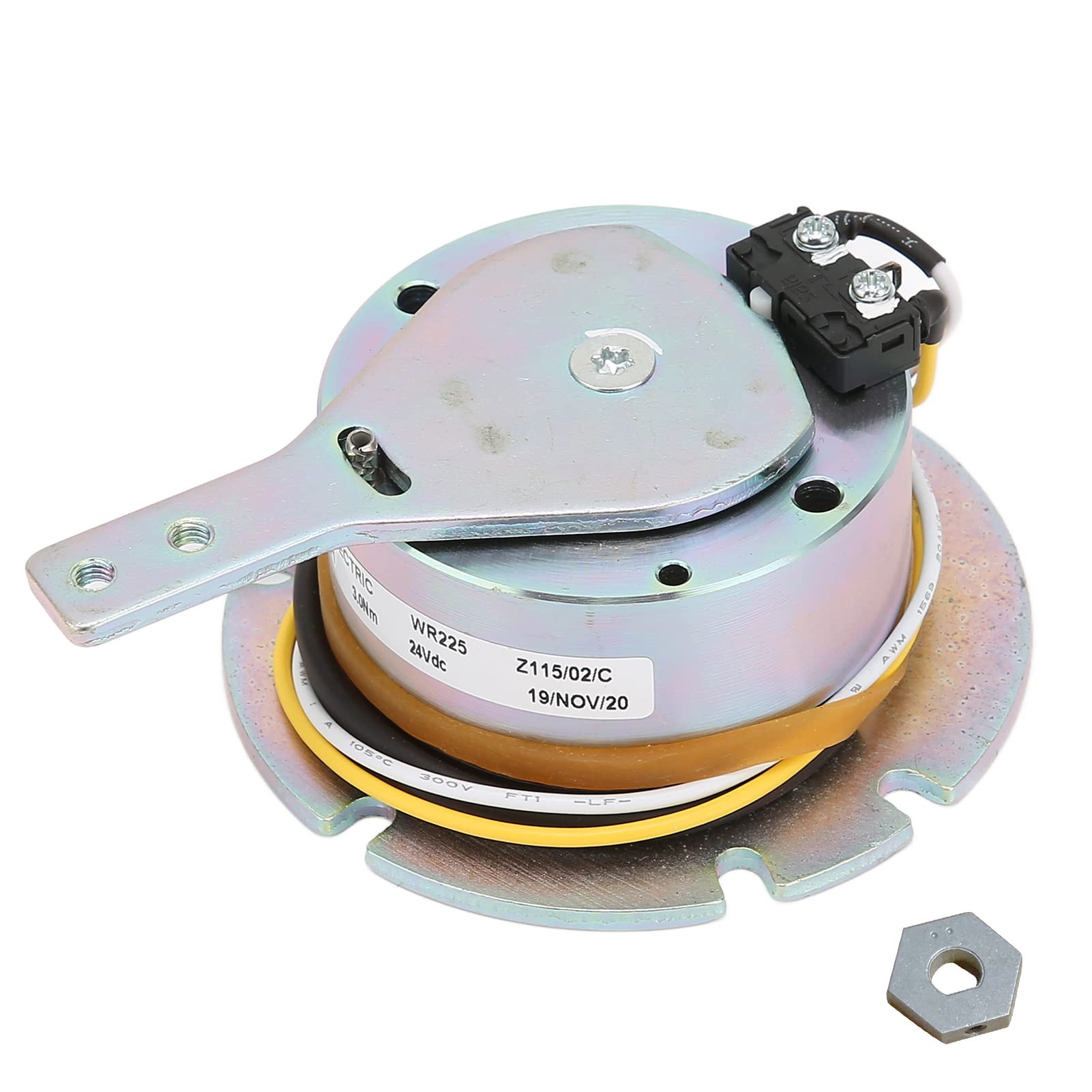 3Nm Electric Clutch - Low Noise Emergency Stop, Stainless Steel Compact Structure, Easy Assembly for WR225A115P1 - Perfect for Industrial Machinery, Automation Systems, and Power Transmission Applications