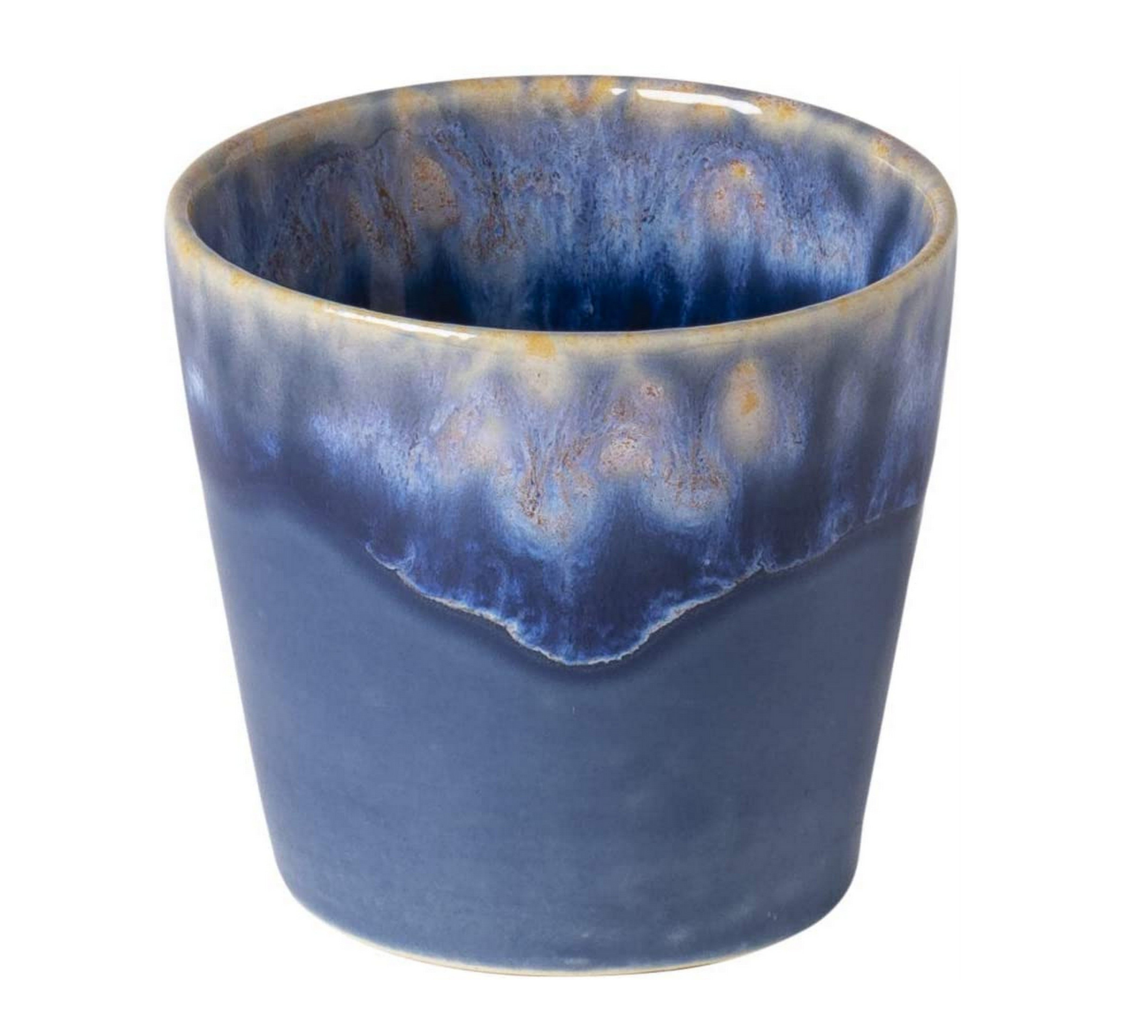 Premium COSTA NOVA Stoneware Ceramic Espresso Cups Set - 2 Piece 3oz Denim Blue Coffee Mugs for Home, Café & Gifts | Durable Ceramic Dishware for Espresso, Cappuccino & Latte