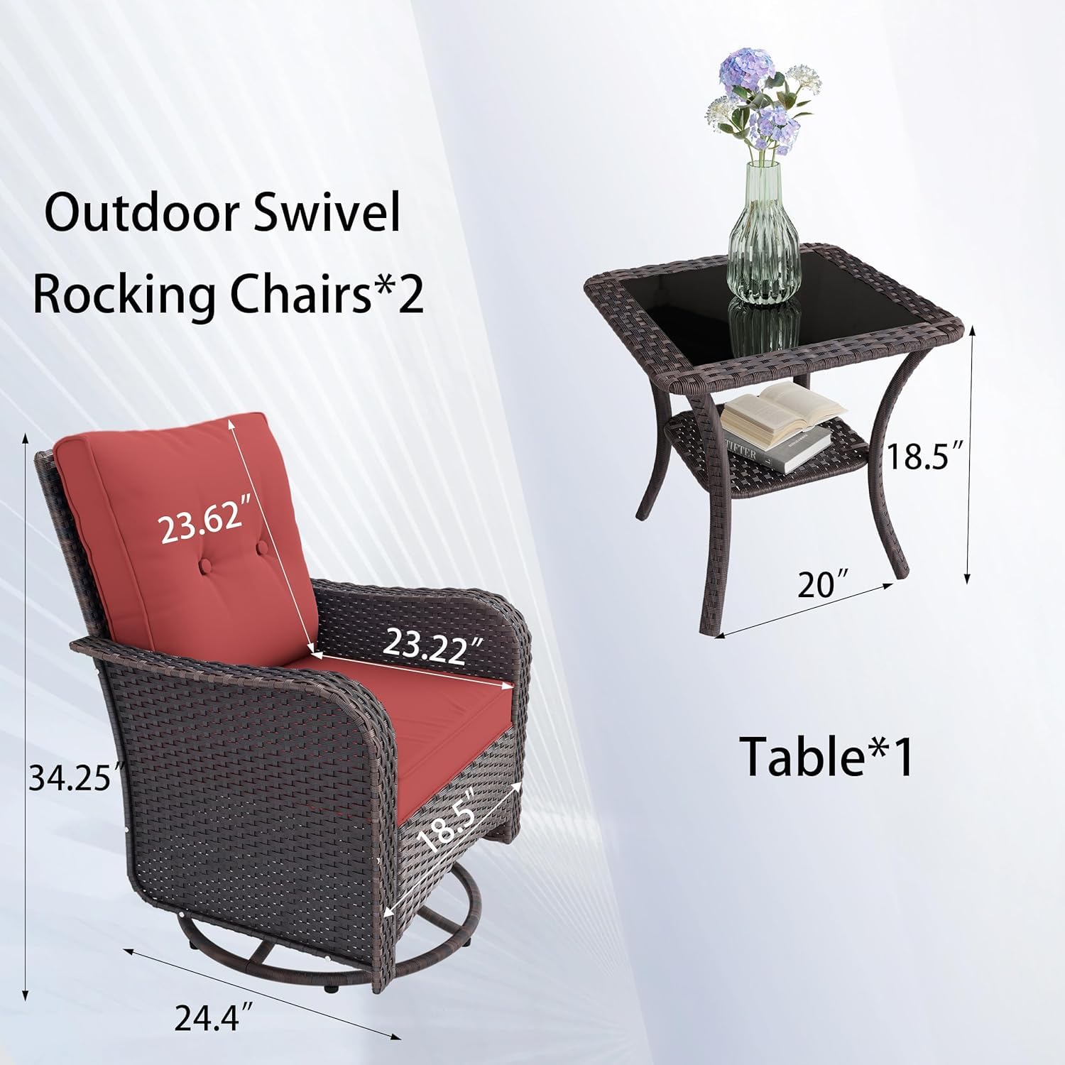 16-Piece Outdoor Patio Furniture Set with ETL Approved 45