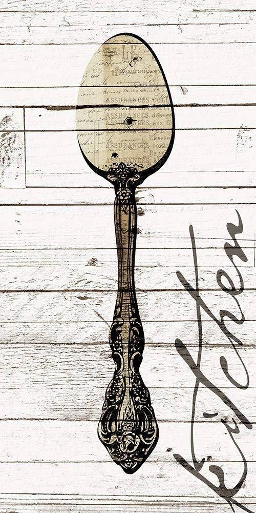 Posterazzi Kitchen Spoon Jace Grey Poster Print - Vibrant Multicolor Wall Art for Home, Kitchen & Office Decor