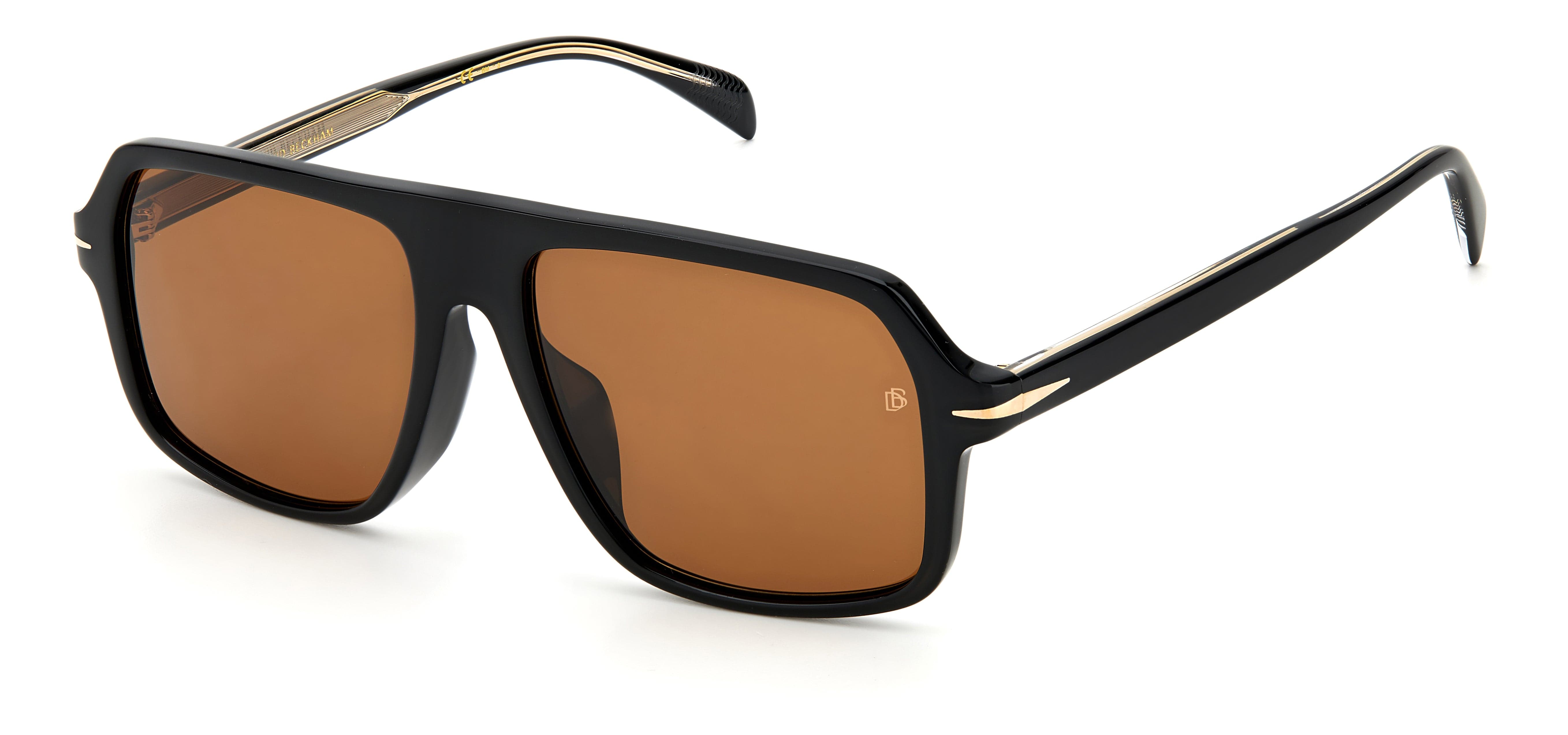 David Beckham DB 7059/F/S 807 5716 Polarized Sunglasses for Men - UV Protection Aviator Style Shades for Driving, Travel & Outdoor Activities