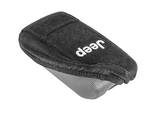 Officially Licensed Jeep Wrangler Custom Fit Center Console Cover with Embroidered Logo - Seat Armour KAJWB11-14 for Select Models (Black) - Perfect for Off-Road Adventures & Interior Protection