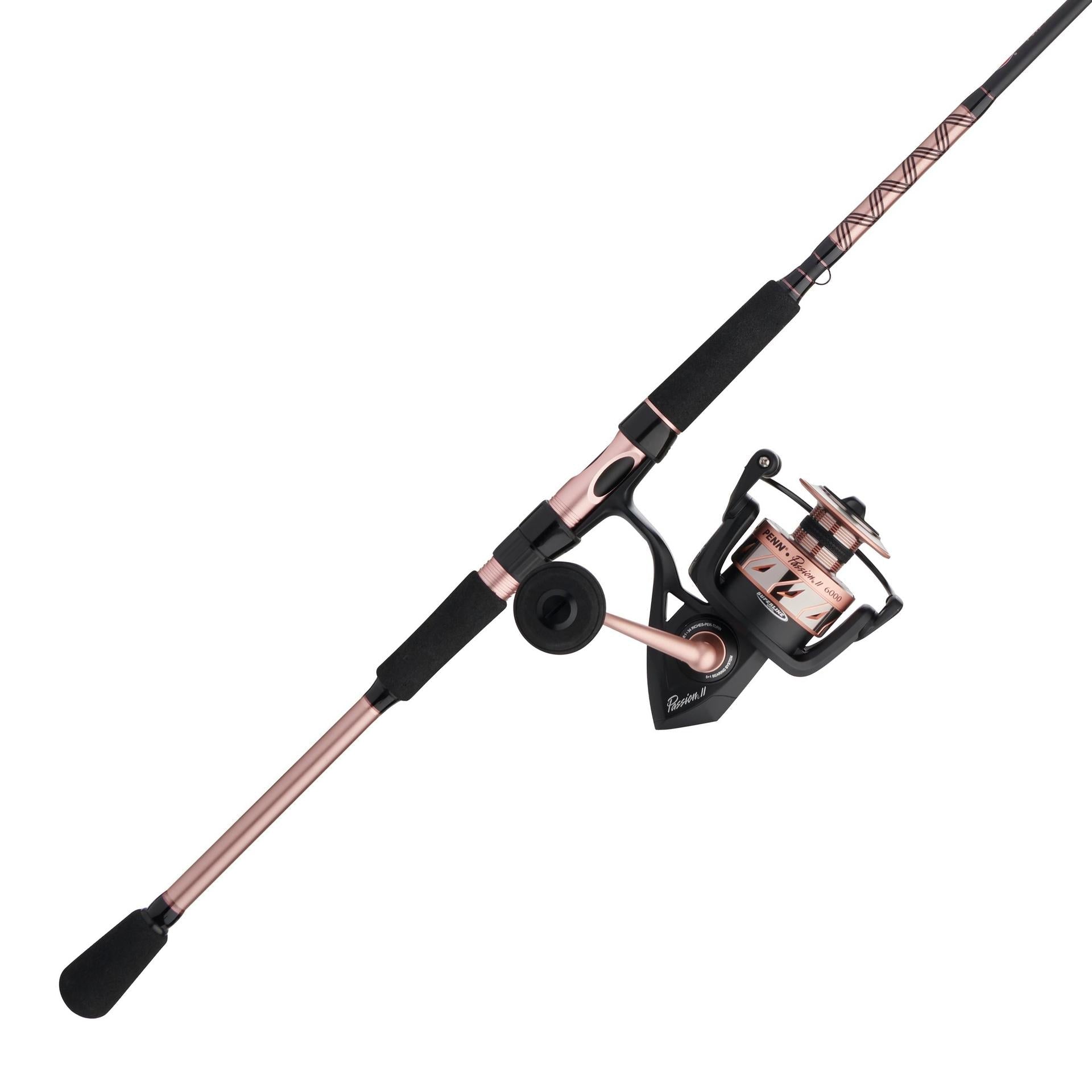 Passion® II Spinning Rod and Reel Combo - Lightweight Fishing Gear for Freshwater & Saltwater Anglers - Perfect for Bass, Trout, and Walleye Fishing
