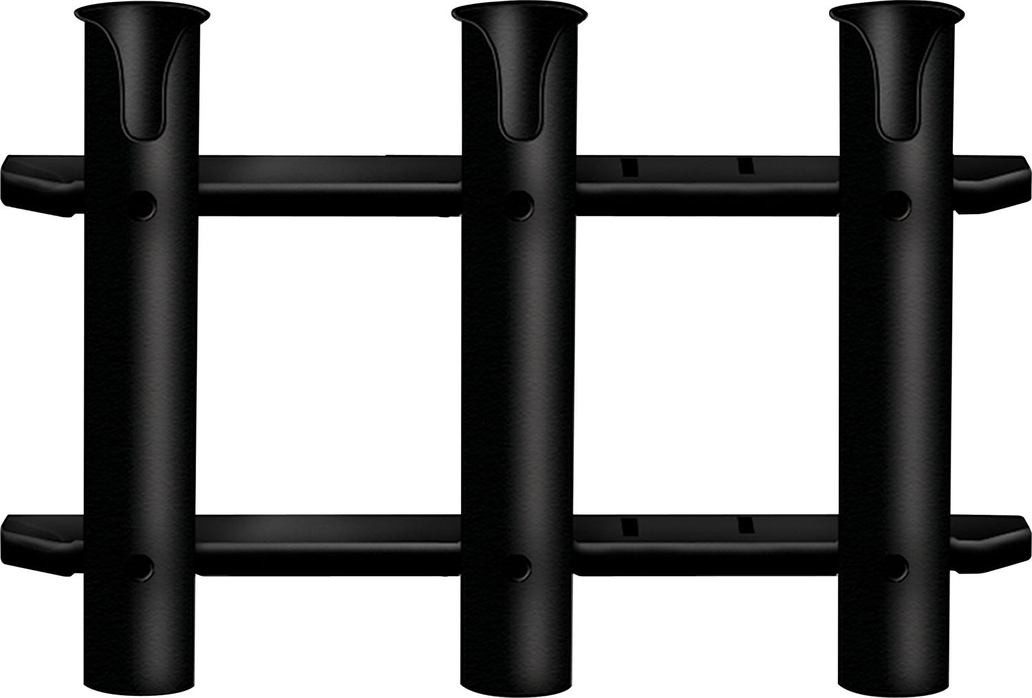 Seasense 3-Rod Fishing Rod Holder Tube - Heavy Duty Black Marine Grade for Boats, Kayaks, and Shore Fishing | Saltwater & Freshwater Use