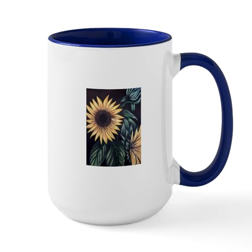 White/Navy Inside - Sunflower Life Mugs
