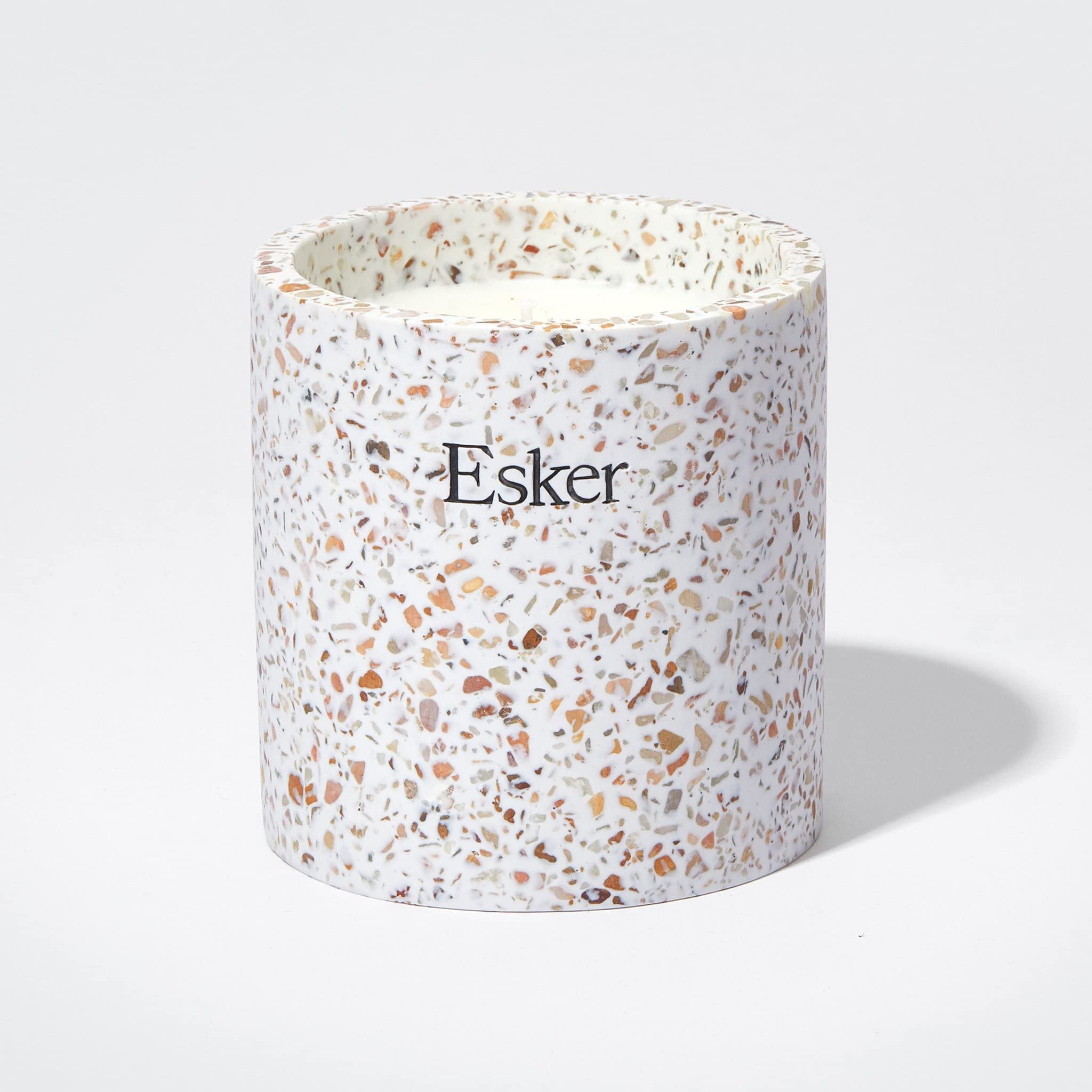 Esker Natural Soy Wax Plantable Candle - Vegan, Cruelty-Free, Eco-Friendly Clean Beauty Gift (Terrazzo Design) | Perfect for Home Decor, Relaxation & Sustainable Living