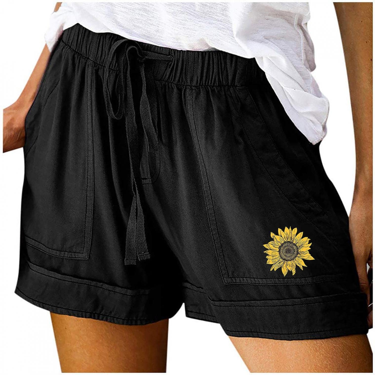 Women's Summer Shorts - Casual & Dressy Cotton Drawstring Shorts with Comfy Fit - Lightweight Beach Shorts for Travel, Vacation, and Outdoor Activities