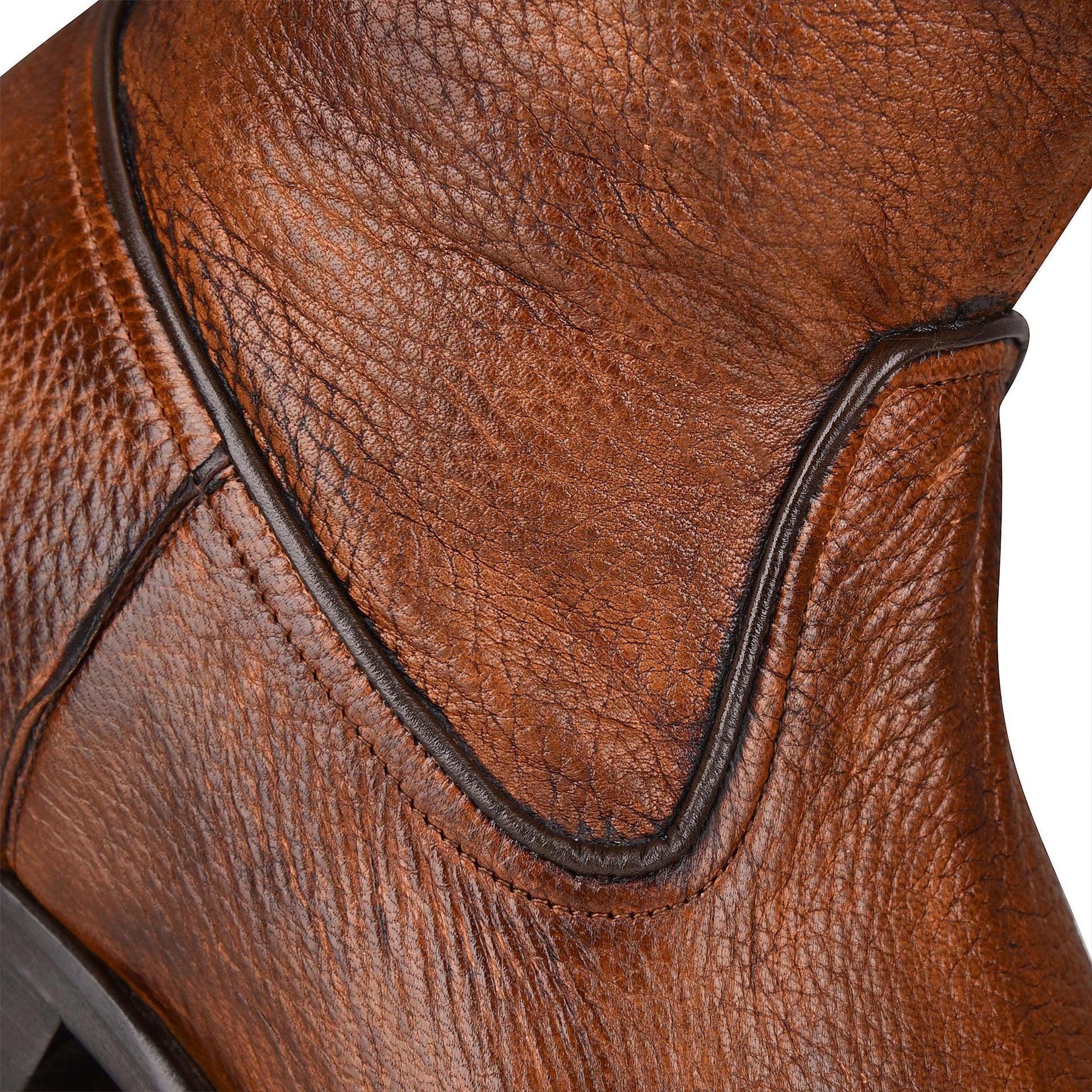 Franco Cuadra Men's Almond Dress Casual Leather Zip Ankle Boots - Perfect for Office, Date Night & Outdoor Activities