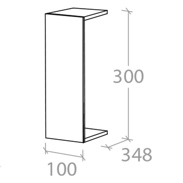 ADP Laundry Wide Wall Filler Panel 300mm - White Cabinet Gap Cover for Kitchen & Bathroom Storage Organization