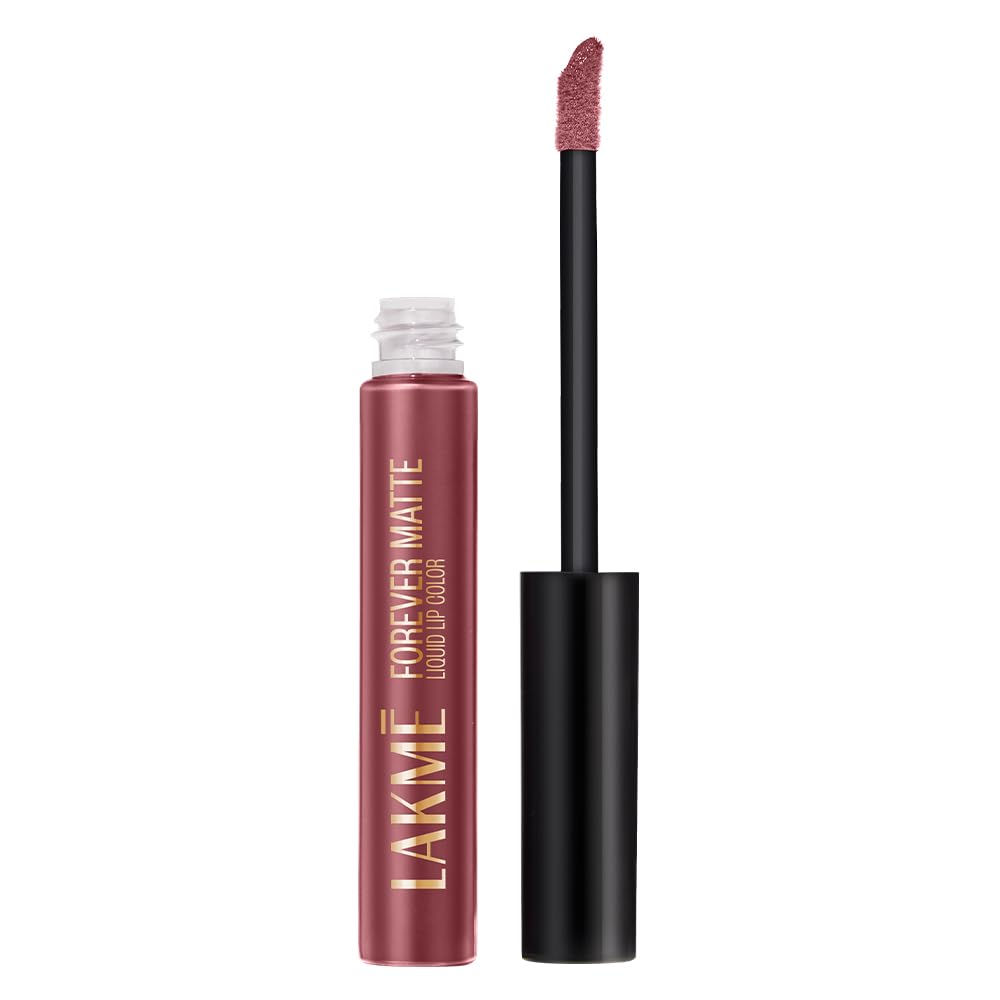 LAKMÉ Forever Matte Liquid Lipstick - 16 Hour Long Wear, Lightweight & Transfer-Proof - Pink Dust 5.6ml | Perfect for Day to Night Wear, Parties & Special Occasions